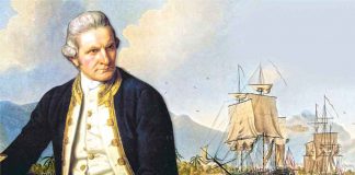 Jeýms Kuk Taiti adasyna barýar