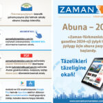 ZAman abuna Reklama 2024 sayt uçin II yarymyllyk tazelenen