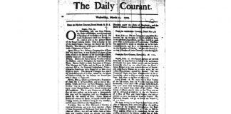 Angliýanyň ilkinji gündelik gazeti çykýar