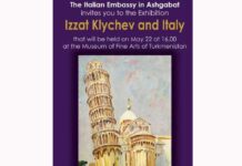 Italiýanyň Aşgabatdaky ilçihanasy sergä çagyrýar