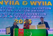 Turkmen students won a gold medal at an international competition
