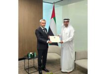 Türkmenistanyň Ilçisi Birleşen Arap Emirlikleriniň Daşary işler ministrliginde ynanç hatlarynyň nusgalaryny gowşurdy