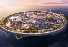 Geljegiň ýüzýän şäheri gurlar