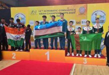 Turkmen acrobats won eight bronze medals at the Asian Championships