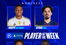 Çempionlar Ligasynda 5-nji tapgyryň iň ökde oýunçysy mälim edildi