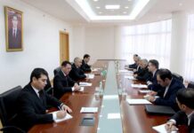 Eýran Yslam Respublikasynyň daşary işler ministriniň ykdysady meseleler boýunça orunbasary bilen duşuşyk