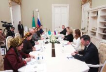 Oguljahan Atabaýewa Sankt-Peterburg şäherinde saparda bolýar