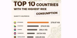 Iň köp tüwi sarp edýän ýurtlar
