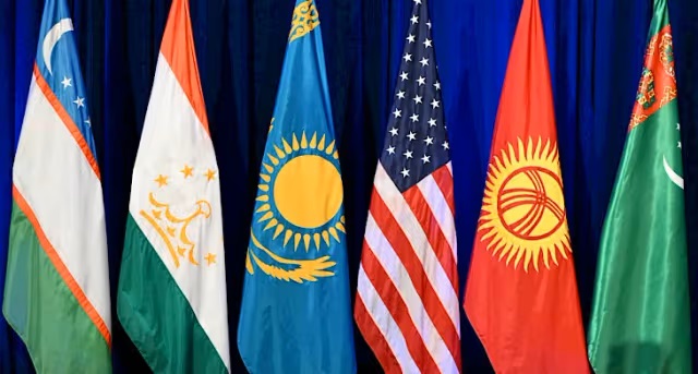 usa central asia flag