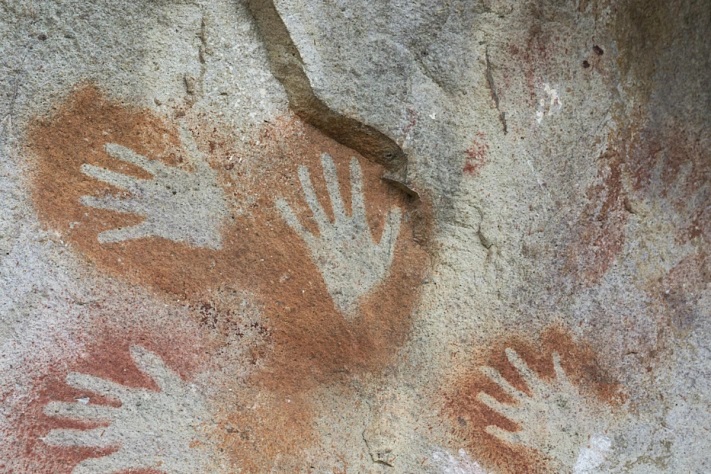 ancient hand images in indonesia
