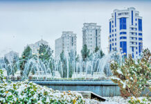 Завтра в столице Туркменистана ожидается сильный снегопад