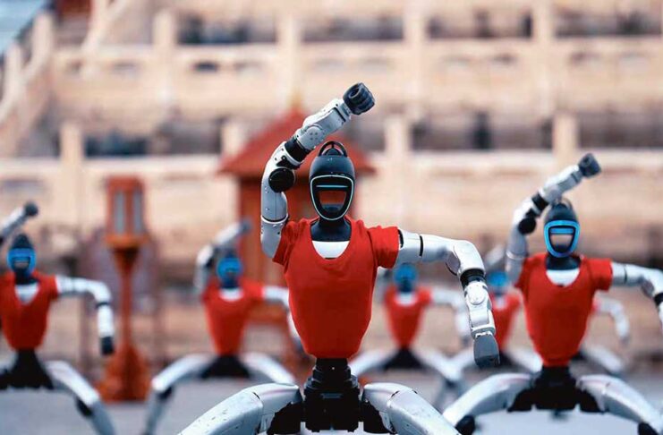 Robotlaryň sazlaşykly tansy