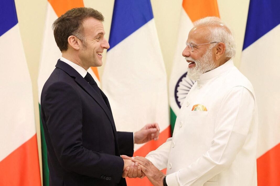 france president emmanuel macron india pm narenda modi