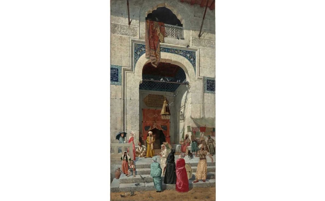 osman-hamdi-bey-cami-kapisinda-picture-kartina