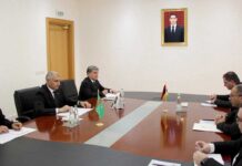 Türkmenistanyň DIM-inde Ermenistan Respublikasynyň Türkmenistandaky Ilçisi bilen duşuşyk geçirildi