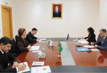 BSGG-nyň Aşgabatdaky Ýurt boýunça edarasynyň ýolbaşçysy bilen duşuşyk