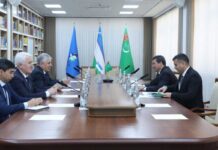 Türkmenistanyň Ilçisiniň «Oba hojalygynyň irrigasiýasy we mehanizasiýasy inženerleri Daşkent instituty» milli ylmy-barlag uniwersitetiniň rektory bilen duşuşygy