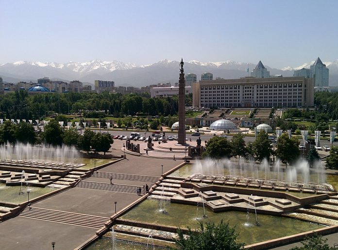 Republic Square Almaty kazakhstan