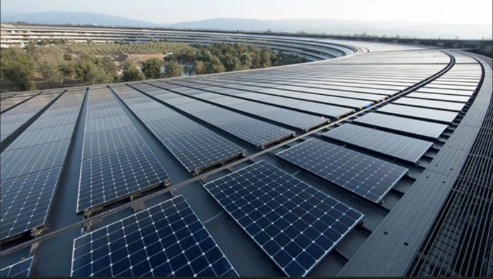apple campus solar panel