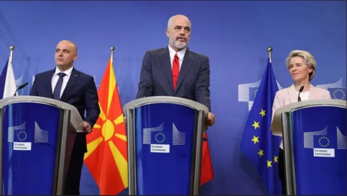 eu european union von der layen albany morth macedonia
