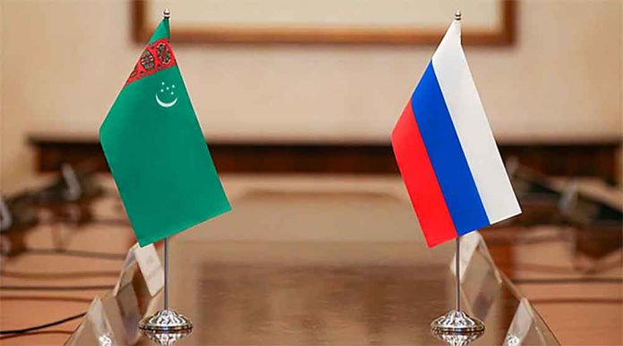 rus turkmen flags russian