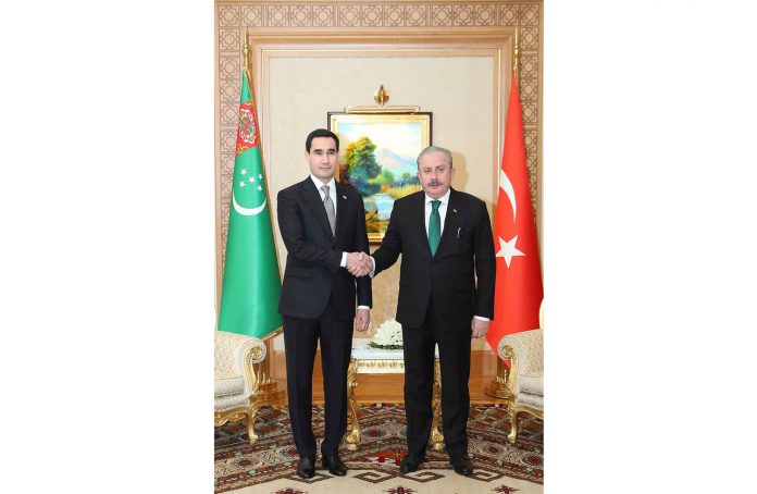 tbmm-turk-mejlis-mustafa-shentop-president-turkmenistan-serdar-berdimuhamedov
