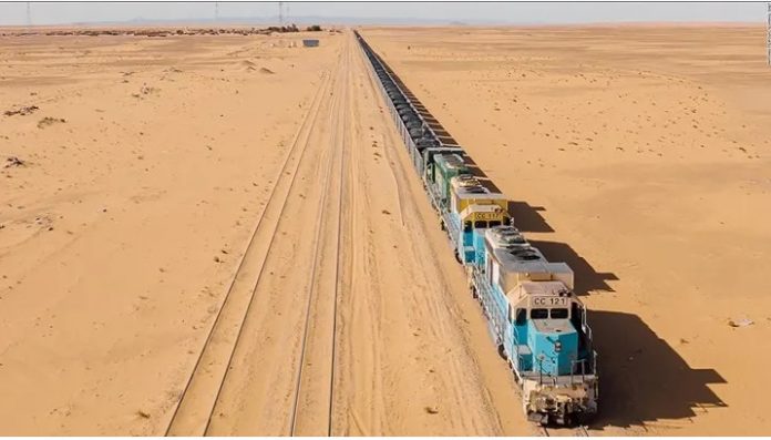 train sand desert