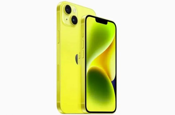 yellow iphone