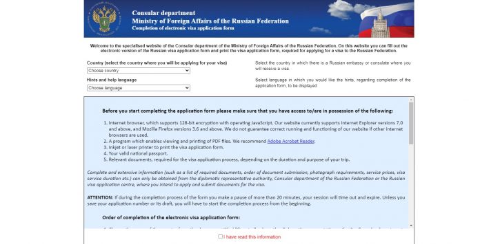 embassy of russia visa