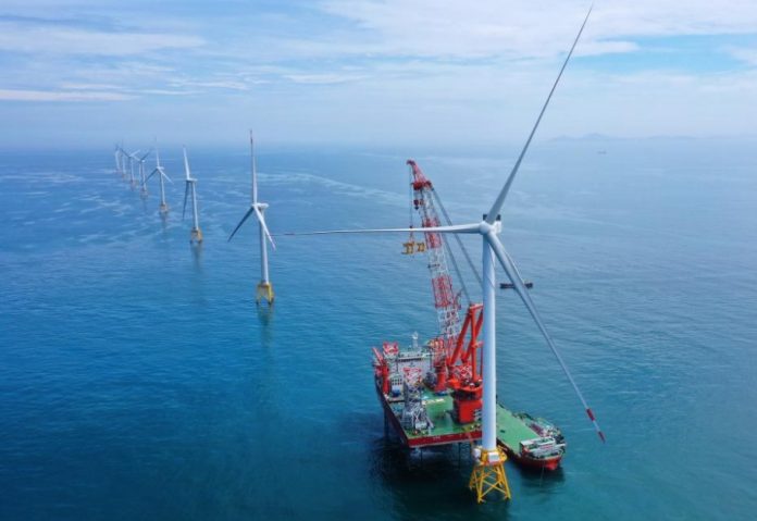 chinese china biggest offshore wind turbine in fujian farm