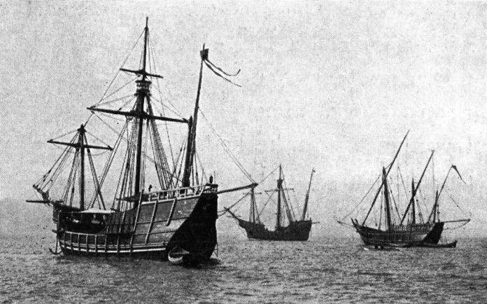 christofer-columbs-ships-1893_Nina_Pinta_Santa_Maria_replicas
