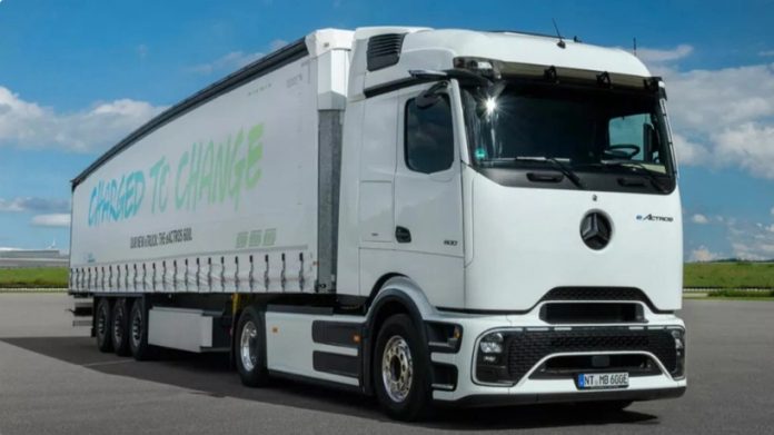 mercedes benz across electric truck
