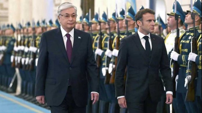 emmanuel-macron-kazakistan-kazakhstan-presidents-in-kazakistan