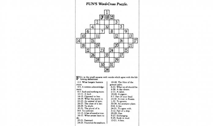 First_crossword-ilkinji-krossword