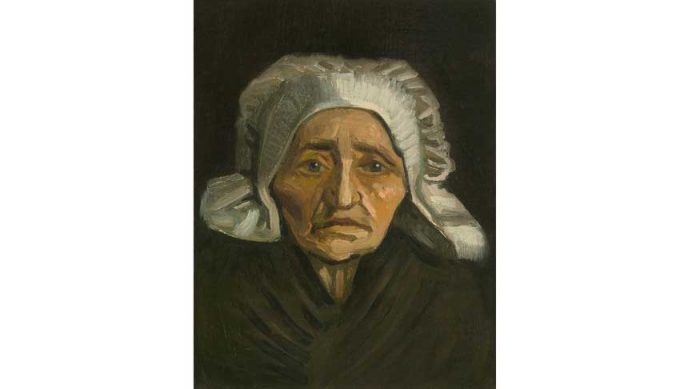van-gogh Ak topbuly daýhan zenanyň portreti
