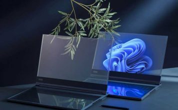 Lenovo представила ноутбук с прозрачным экраном