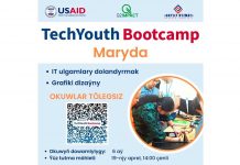 «TechYouth Bootcamp» maksatnamasynyň Marydaky tapgyryna ýüz tutmalar kabul edilip başlandy