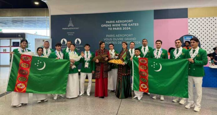 paris-2024-turkmen-athlets-airport