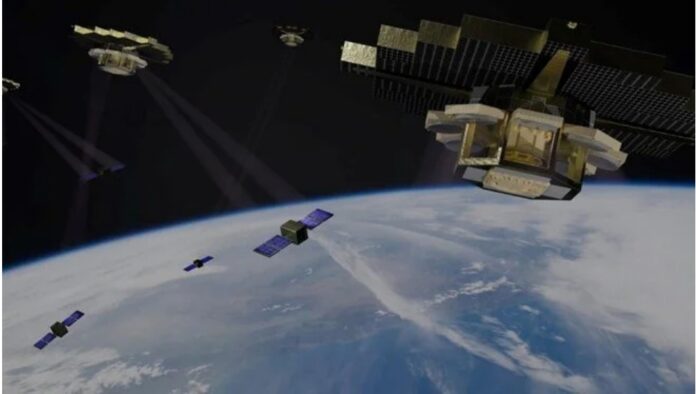 solar panels on space