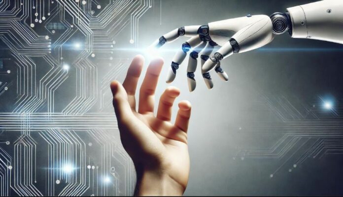 4 Robot-eliň synaglaryna başlar.