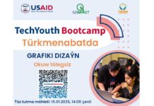 «TechYouth Bootcamp» maksatnamasynyň Türkmenabatdaky tapgyryna gatnaşmak üçin ýüz tutmalaryň kabul edilýär