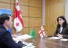 Встреча Посла Туркменистана с Министром иностранных дел Грузии