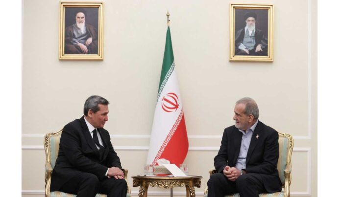 meredov-pezeshkian-mfa-turkmenistan-and-president-iran