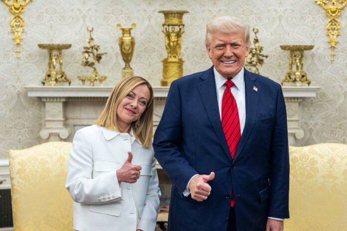 italy pm meloni and usa president trump