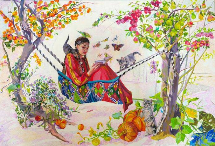 turkmen-surat-pishikli-gyz-картина