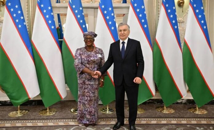 Ngozi Okonjo-Iweala and uzbek president shavkat mirziyoyev
