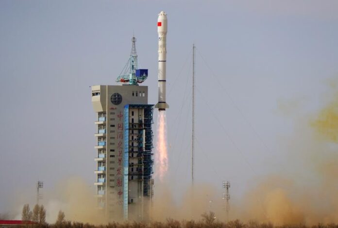 China launches three new satellites into space