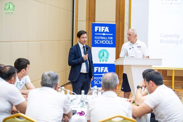 A lesson was held in Ashgabat as part of the FIFA for Schools project