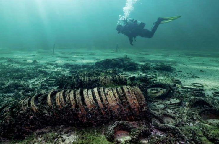 Şweýsariýada 2000 ýyllyk Rim gämisi we söweş arabasy tapyldy
