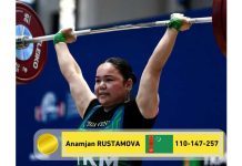 Türkmenistanly agyr atletikaçy dünýä çempionatynda altyn medala mynasyp boldy
